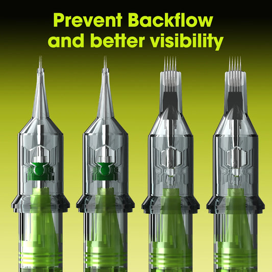 Cartucho de Agulhas Descartáveis EZ Filter Venom para Tatuagem, 20/50 Unidades, Membrana RL/RS/RM/M1, Esterilizadas Profissionalmente para Segurança em Máquinas de Tatuagem.