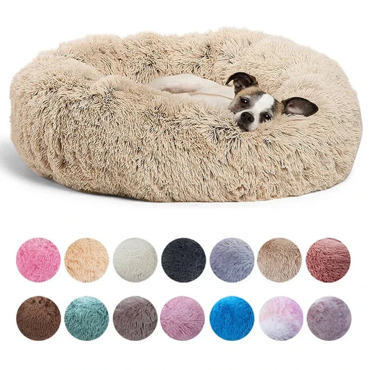 Cama Redonda de 40 a 90 cm para Animais de Estimação, ideal para Cães Grandes, Super Macia e Confortável, Perfeita também para Gatos