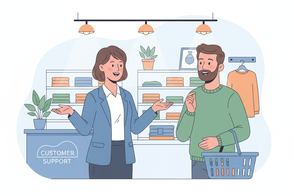 imagem sore ajudar o cliente na hora da compra